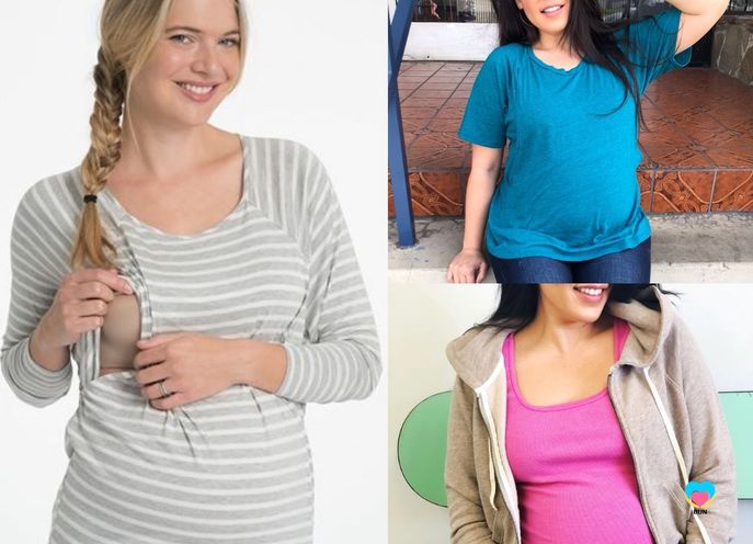bun maternity nursing apparel for bump to breastfeeding